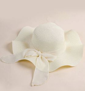 Wholesale Women's Summer Paper Straw Sun Beach Bucket Hat <b>Wide</b> Brim with <b>Ribbon</b> for Fishing Travel Cycling - Product Image 2