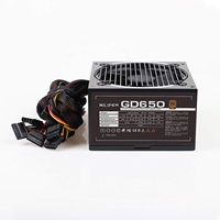 미리파우 2026 650W 브론즈 인증 PC ATX 파워 서플라이 80 플러스 AC 입력 전압 데스크탑/서버 컴퓨터 재고 1년 보증