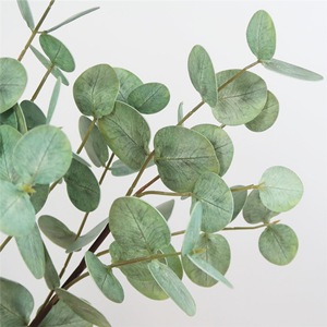Feuilles d'eucalyptus artificielles 30cm-100cm vertes et violettes pour arrangements floraux, décorations de mariage et de bureau - Product Image 3