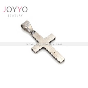 Vente en gros de fournitures de <span class=keywords><strong>fabrication</strong></span> de <span class=keywords><strong>bijoux</strong></span> collier pendentif <span class=keywords><strong>fantaisie</strong></span> routes pavées croix chrétienne collier en acier inoxydable - Product Image 2