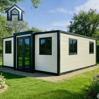 Maison conteneur moderne extensible de 20, 30 ou 40 pieds avec chambre, salon, cuisine et salle de bain pour bureau ou espace de vie