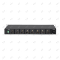 Fuente de Alimentación Secuenciadora PK-100 Silver Profesional de 8 Canales para Sistema de Sonido DJ, Construcción Metálica que Protege el Equipo de Audio