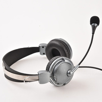Headset Gaming Berkabel Over Ear Terlaris dengan Mikrofon 3.5mm/USB, Headphone Komputer Suara Stereo untuk Kantor