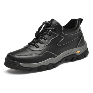 Chaussures de montagne pour hommes en cuir de vachette, grande taille 48, transfrontalières, sportives et décontractées, à surface souple, semelle souple, basses, hiver, PU - Product Image 5