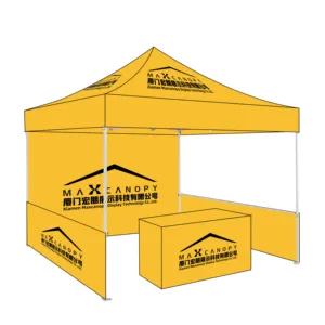 10x10ft Aluminum Frame Pop-Up Canopy With PC Main Material For Outdoor Events Exhibitions Logo Printing Trade Show Tent