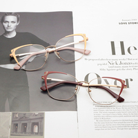 Lunettes de vue photochromiques en métal pour femmes, monture œil-de-chat, branches à changement de couleur, idéales pour visages en forme de losange