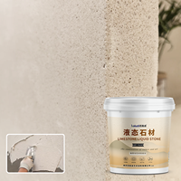 Peinture artistique en pierre de calcaire liquide, non toxique, imperméable, sans joint, finition mate, revêtement mural intérieur de qualité supérieure