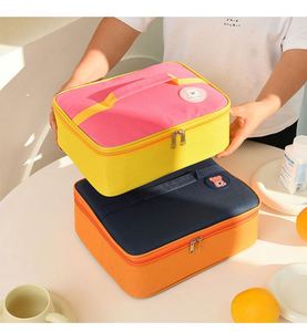 Large Capacity Simple Cartoon New Student <b>Lunch</b> <b>Box</b> Multi-functional Portable Insulation <b>Lunch</b> Bag - Product Image 3