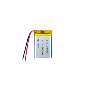 แบตเตอรี่ลิเธียมโพลิเมอร์ JHX 3.7V 200mAh 402030 สำหรับไฟกลางคืน ของเล่น เครื่องบันทึกเสียง - Product Image 1