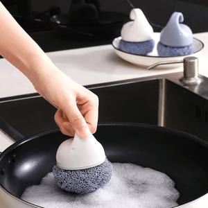 Household Kitchen Dish Cleaning <b>Brush</b> Short Handle Plastic Handle Steel <b>Wire</b> Bristles Sustainable Pot Cleaning Wholesale - Product Image 5