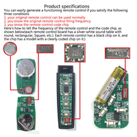 433Mhz télécommande duplicateur universel télécommande clé Clone remplacement porte de Garage porte-clés RF 433.92Mhz émetteur