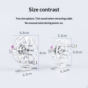 Moulinet de pêche sur glace droitier léger 50g, rapport 1:1, en alliage d'aluminium CNC creux avec guides en céramique, pour rivières et lacs - Product Image 4