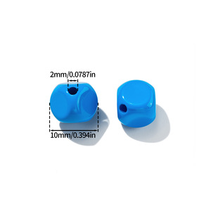 Colored <b>Enameled</b> Acrylic Square Beads 10mm For Jewelry Making DIY Accessories - Product Image 2