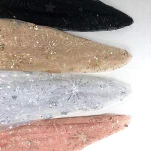 Tela iridiscentes de lentejuelas doradas 2025, accesorios africanos, tela celestial de malla de lentejuelas doradas para vestidos - Product Image 2