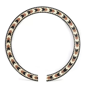 Rosette de sonerie en bois de tilleul incrusté 110*11mm <span class=keywords><strong>pour</strong></span> <span class=keywords><strong>guitare</strong></span> acoustique, vente en gros, accessoires de <span class=keywords><strong>guitare</strong></span> - Product Image 1