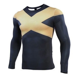 เสื้อคอมเพรสชั่นผู้ชาย <span class=keywords><strong>X</strong></span>-<span class=keywords><strong>Men</strong></span> Dark <span class=keywords><strong>Phoenix</strong></span> พิมพ์ลายดิจิตอล 100% ผ้าฝ้าย ช่วยพยุงกล้ามเนื้อ ชุดคอสเพลย์ กัปตัน ลอง - Product Image 1