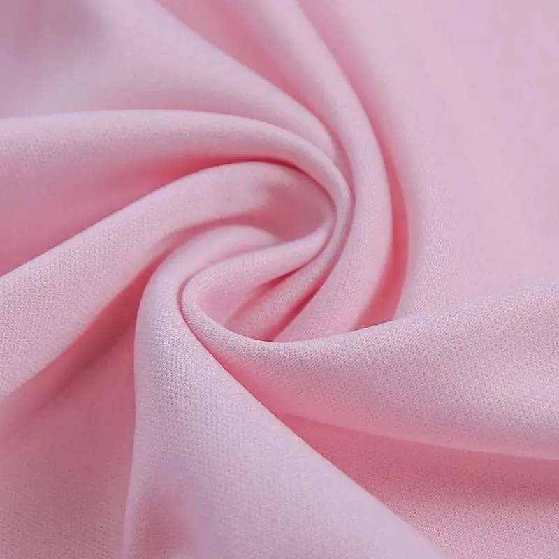 Fast delivery low moq latest anti-static poly knit plain dyed suit lining fabric