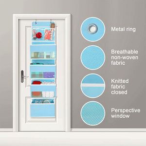 New Storage Organization Wall Mount Over the Door Clear Window Hanging Pocket Organizer - Product Image 2