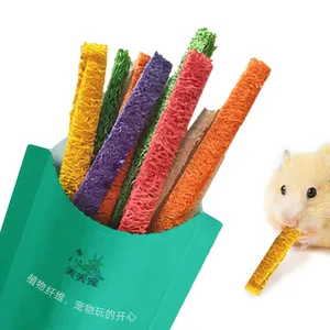 Loofah fries small animal grind teeth and chew toys for rabbit hamster pet toy supplier