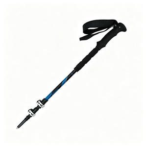 <b>Folding</b> Aluminum Alloy Carbon Fiber Trekking Pole 3-Section Adjustable Quick Lock Hiking <b>Stick</b> Tungsten Portable Aluminum Alloy - Product Image 1