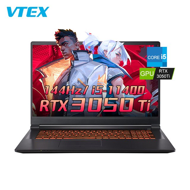 VTEX Popular 17.3 Inch Gaming Laptop Computer I5 16GB DDR4 Gaming Laptop RTX 3050 TI 2T Large Memory Laptop for Gaming
