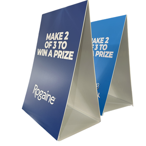 Panneau d'événement Toblerone autoportant personnalisé imprimé PVC Triangle panneau d'affichage Table réservoir signe pour cour et pelouse Triangle signes - Product Image 2