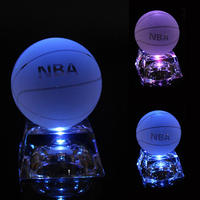 Fournisseur Boule de verre en cristal avec base Led Boule de panier solide avec base Souvenir de sport