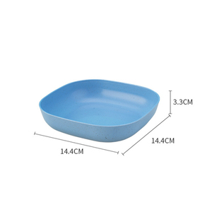 Usine En Gros Biodégradable Paille <span class=keywords><strong>De</strong></span> Blé En Plastique Assiette Couleur Émail Assiette Pour Salade Fruits Snack Sec <span class=keywords><strong>Film</strong></span> Nuit Plateau - Product Image 6