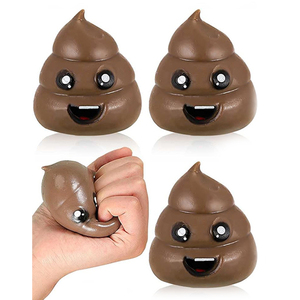 Pelotas Antiestrés de Caca Huecas de 2.4 Pulgadas, Juguetes Blandos de Caca para Apretar, Juguetes Sensoriales para Niños y Adolescentes - Product Image 1