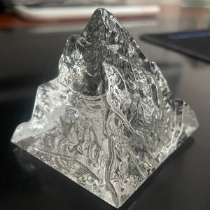Cristal pulido montaña pirámide volcán Snowberg Torre vidrio para Decoración de mesa y regalo - Product Image 4