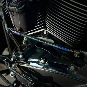 Compatible avec <span class=keywords><strong>Harley</strong></span> M8 Touring Softail, barre transversale de changement de vitesse en fibre de carbone, Glide Road King Breakout, liaison de changement de vitesse - Product Image 4