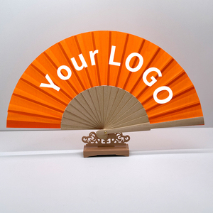 Abanico de Mano de Madera Plegable Personalizado con Decoración Roja, Abanico de Bambú con Impresión Personalizada para Bodas, Precio de Fábrica - Product Image 3