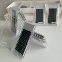 Extensions de cils professionnelles pour salon, plateau de cils individuels, courbure C D CC, 0,05 mm 0,07 mm, fibre synthétique, outils de maquillage pour les yeux