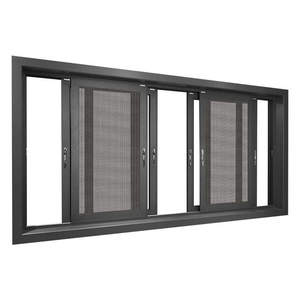 Vente flash - Fenêtres coulissantes en aluminium personnalisables, double vitrage, résistantes à la corrosion, fenêtre coulissante horizontale pour chambre à coucher - Product Image 2