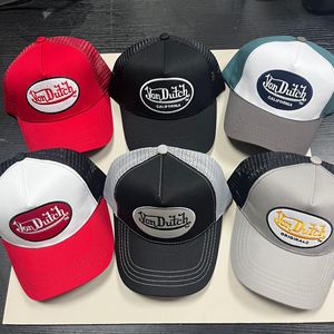<strong>VON</strong> Nylon Baseball Cap Letter Sun-Protective Mesh Embroidery 6-Panel Adjustable <strong>Dutch</strong> Trucker <strong>Hat</strong> - Product Image 1