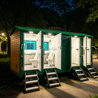 Cabine de toilettes mobile préfabriquée de 10 pieds, toilettes publiques extérieures, toilettes modulaires pour camping, toilettes chimiques à vendre