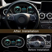 Panel de Instrumentos Digital para Automóvil QLED HD de 12.3 Pulgadas, Sistema Linux, Tablero de Instrumentos Modernizado para Mercedes Clase C W205 GLC X253