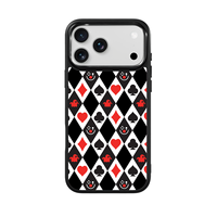 Coque de téléphone AG Feeling Black Edge avec motif poker doré pour iPhone 17, 17 Pro Max, 16 Pro, 15 – Coque magnétique