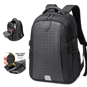 Altın kurt Mochilas 2020 yeni erkek akıllı sırt çantası özel Logo Oxford basit rahat iş dizüstü sırt çantası USB şarj ile