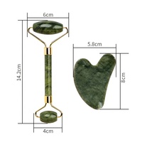 Outils de soins de la peau du visage masseur de visage Xiuyan ensemble de rouleaux de Jade rouleau de Jade personnalisé et Gua Sha pour réduire les poches améliorer les rides