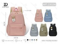 Children's Backpack 13 Inches Lightweight Solid Color Polyester <b>School</b> <b>Bag</b> For <b>Girls</b> - Product Image 1