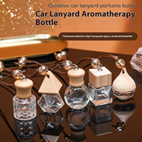 Vente en gros de diffuseurs de parfum pour voiture MILANDA, flacon en verre moderne, couvercle en bois, éclairage ambiant, sans électricité, mini diffuseur de parfum, 2 ans