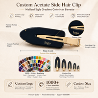 Pinces à cheveux de luxe en acétate de cellulose faites à la main, personnalisables (logo, couleur, taille) pour femmes - Collection Ume Factory