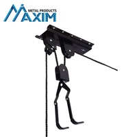 Nouveau levage de vélo pour garage, plafond, levage lourd, support de vélo de montagne, poulie, rack, capacité de 20 kg, alliage noir avec revêtement en poudre