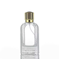 Flacon de parfum en verre, design vintage rond de luxe, flacon de parfum 50 ml 100 ml, verre transparent personnalisé, échantillon