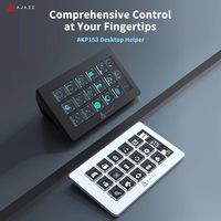 AJAZZ Akp153E Teclado Táctil Programable de 15 Teclas con Cable USB-C y Panel de Consola con Atajos de Programación para PC/Windows