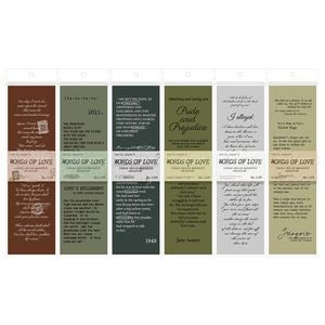 30 Pegatinas por Paquete, Serie de Proverbios de Amor, Pegatinas en Inglés con Temática de Obra de Arte Literaria para Cuadernos Escritos a Mano - Product Image 5