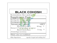 Complément alimentaire à base de plantes OEM Black Cohosh 90 capsules pour le bien-être des femmes
