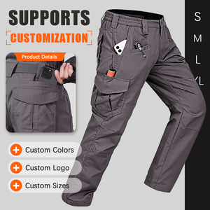 <strong>Mens</strong> Durable Ripstop Waterproof Lightweight Tactical Outdoor Hiking 65% Polyester 35% Cotton Work Pants <strong>Cargo</strong> with Pockets - Product Image 1