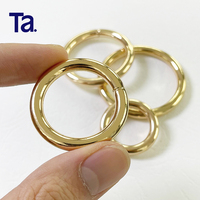 Aksesoris Tas TANAI 20/25/32/38mm, Cincin O Logam, Ring Besi, Klip Gesper, Pengait Cincin O, Cincin O Logam Berbentuk Kawat untuk Tas Tangan